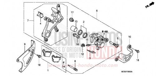REAR BRAKE CALIPER CRF450R2 de 2002